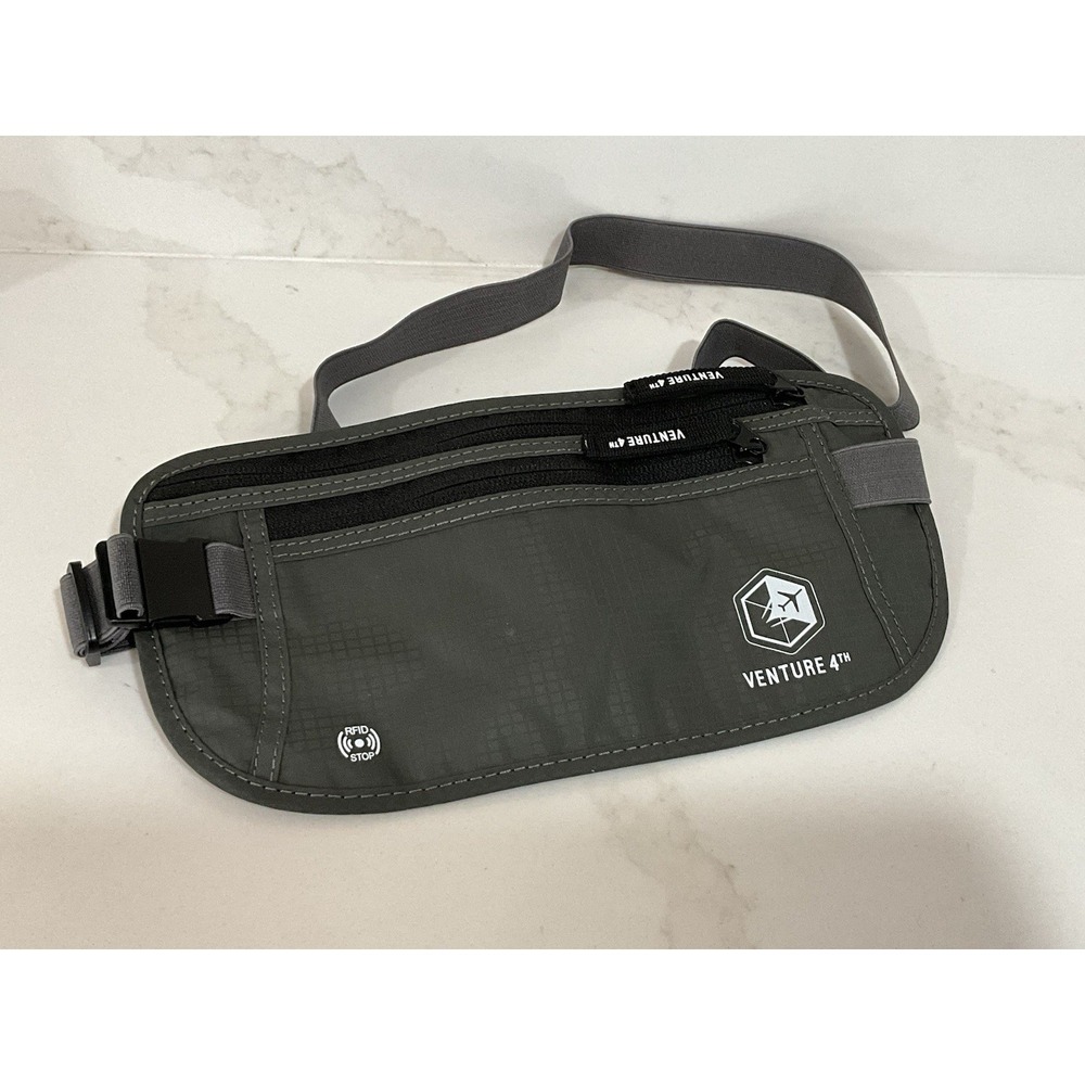 VENTURE 4TH Travel Money Belt - Slim Passport Holder RFID Blocking Travel Pouch